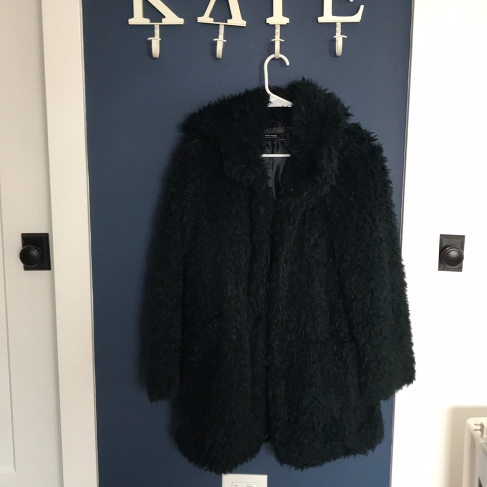 Zara Faux Fur Fuzzy Coat
